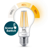 Philips Bombilla LED E27 SceneSwitch filamento luz cálida (7,5W) LPH02501 - 1