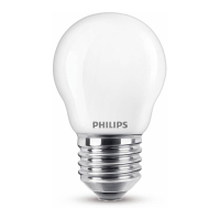 Philips Bombilla LED E27 bola mate luz cálida (6.5W) LPH02358