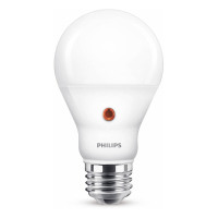 Philips Bombilla LED E27 pera mate con sensor día/noche de 7,5 W (60 W) LPH02348