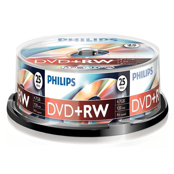 Philips DVD+RW regrabable caja de 25 unidades 098016 - 1