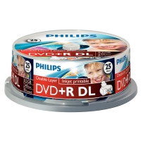Philips DVD+R Doble Capa Imprimible - 25 unidades 098008