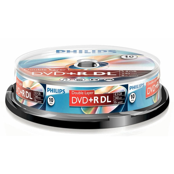 Philips DVD+R de doble capa caja de 10 unidades 098007 - 1