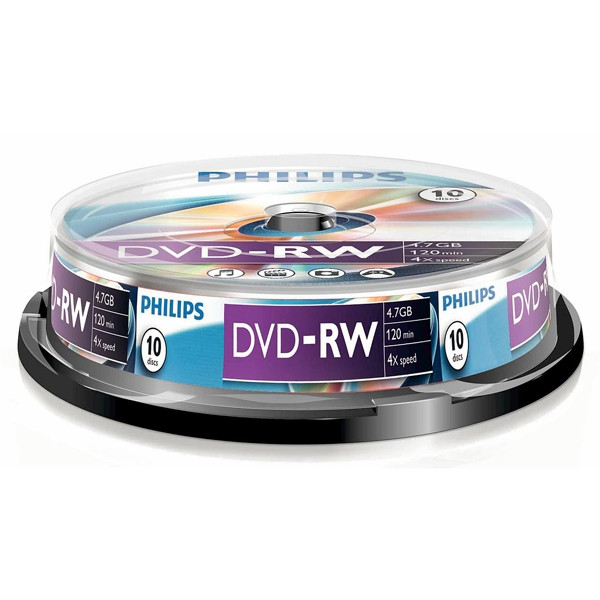 Philips DVD-RW regrabables caja de 10 unidades 098018 - 1