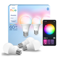 Philips Hue Essential E27 bombilla inteligente blanca y RGB ajustable (3 unidades) LPH04291