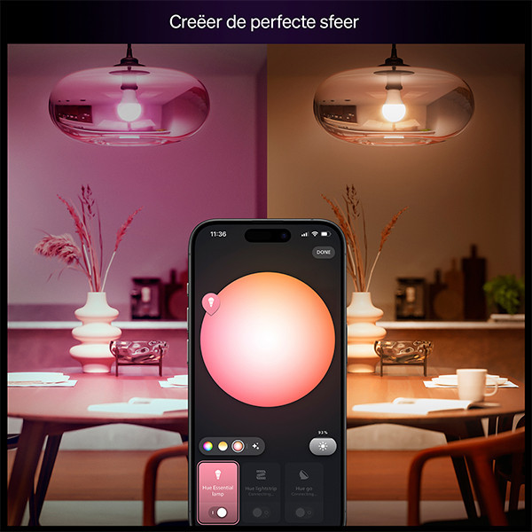 Philips Hue Essential E27 bombilla inteligente blanca y RGB ajustable (3 unidades) LPH04291 - 4