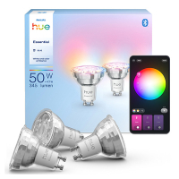 Philips Hue Essential bombilla inteligente GU10 blanca y RGB ajustable (3 unidades) LPH04292