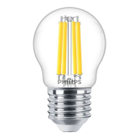 Philips Master Value LED Lustre E27 Esférica con Filamento Clara 3.4W 470lm - 927 LPH04998