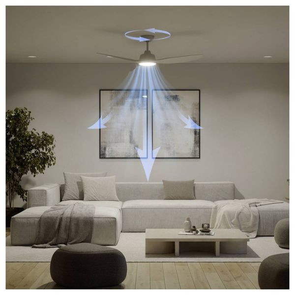 Philips Olas Ventilador de techo con lámpara LED Aspas fijas Ø 132 cm 3000-6500K Blanco Regulable LPH04850 - 3