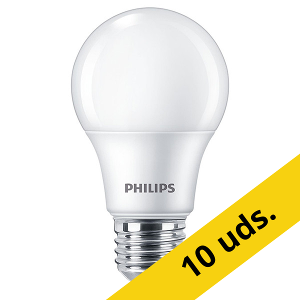Pack: 10x Philips Bombilla LED E27 pera mate 8W (60W) LPH03485 - 1