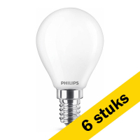 Pack: 6x Philips bombilla LED E14 esférica esmerilada de 4000K de 4,3W (equivalente a 40W)