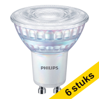 Pack: 6x Philips bombilla LED GU10 classic con pantalla de cristal regulable de 4W (50W)
