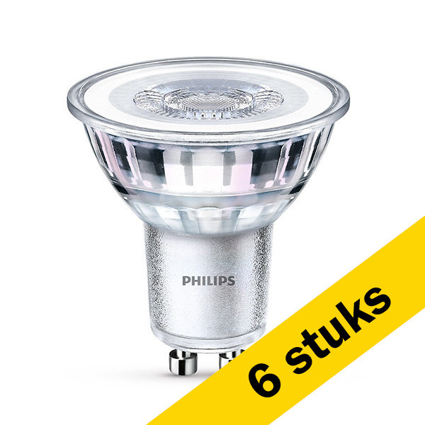 Pack: 6x Philips foco LED GU10 de cristal 2700K de 2,7W (25W) LPH00433 - 1