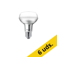 Pack: 6x bombillas LED Philips E27 Reflector clásico R80 4W (60W) LPH00830
