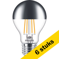 Pack Ahorro: 6x Philips Bombilla LED E27 con acabado espejo regulable 7,2 W (50 W)50W)