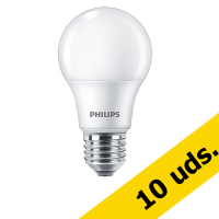 Pack ahorro: x10 Philips Bombilla LED E27  A60 redonda mate 6500K 10W (75W)