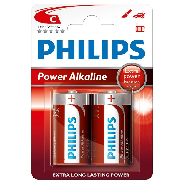 Philips Power C/LR14/MN1400 Pilas Alcalinas (2 unidades) LR14P2B/10 098304 - 1