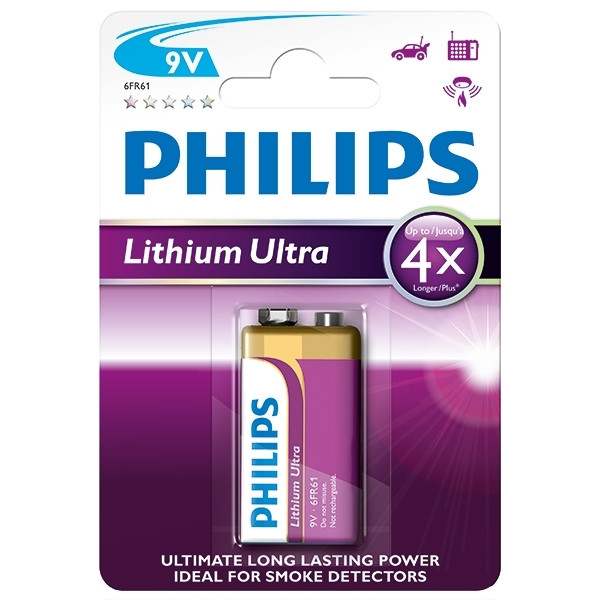 Philips Ultra E/6FR61 Pila Litio 6FR61LB1A/10 098311 - 1
