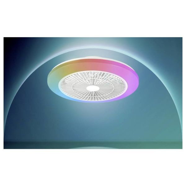 Philips Ventilador de techo con lámpara LED Amigo Ø 48 cm 2700K + RGB Blanco Regulable LPH04855 - 2