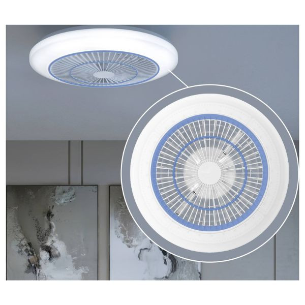 Philips Ventilador de techo con lámpara LED Amigo Ø 48 cm 2700K + RGB Blanco Regulable LPH04855 - 7