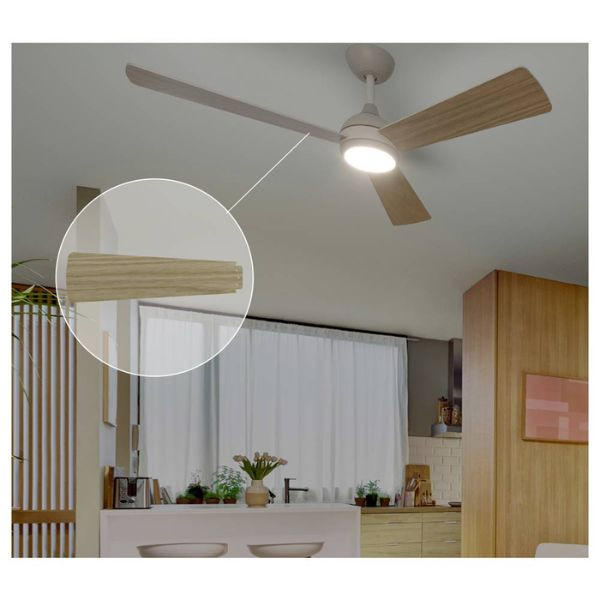 Philips Ventilador de techo con lámpara LED Civx Ø 132 cm 3000-6500K Madera clara Regulable LPH04853 - 5