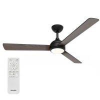 Philips Ventilador de techo con lámpara LED Civx Ø 132 cm 3000-6500K Madera oscura Regulable LPH04852