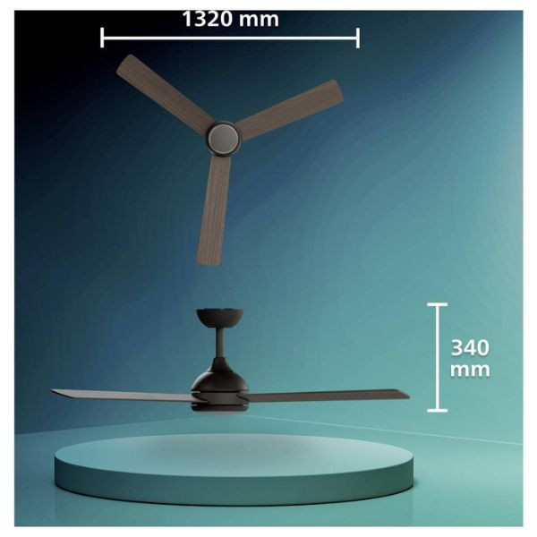 Philips Ventilador de techo con lámpara LED Civx Ø 132 cm 3000-6500K Madera oscura Regulable LPH04852 - 6