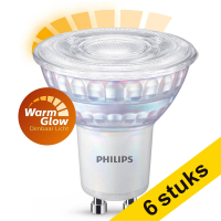 Philips WarmGlow bombilla LED GU10 regulable de 3,8 W (equivalente a 50 W) | Pack 6 uds