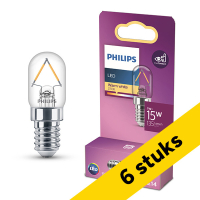 Philips bombilla LED E14 T20 filamento transparente 2700K de 1W (15W) | Pack 6 uds