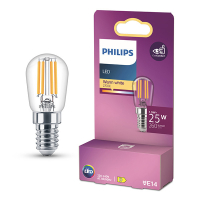 Philips bombilla LED E14 Tubo T25 Filamento Transparente 2700K 1,9W (25W) LPH04159