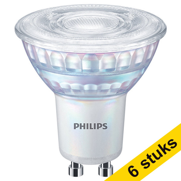 Philips bombilla LED GU10 classic con pantalla de cristal regulable 4000K de 3W (35W) | Pack 6 uds LPH00651 - 1