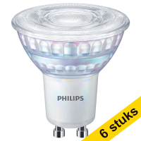 Philips bombilla LED GU10 classic con pantalla de cristal regulable 4000K de 3W (35W) | Pack 6 uds