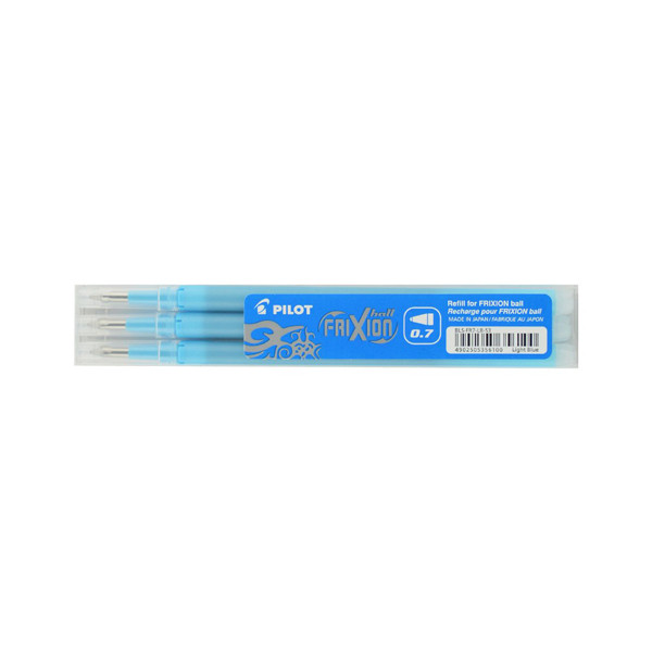 Pilot Frixion Recambio de bolígrafo azul claro 3 unidades