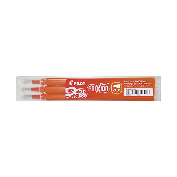 Pilot Frixion Recambio de bolígrafo naranja 3 unidades