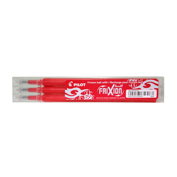 Pilot Frixion Recambio de bolígrafo rojo 3 unidades