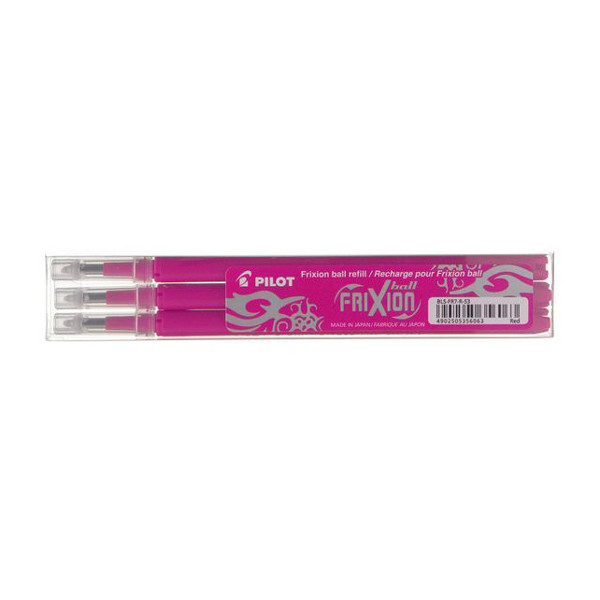 Pilot Frixion Recambio de bolígrafo rosa 3 unidades