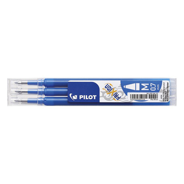 Pilot Frixion Recambio para bolígrafo azul cielo 3 unidades