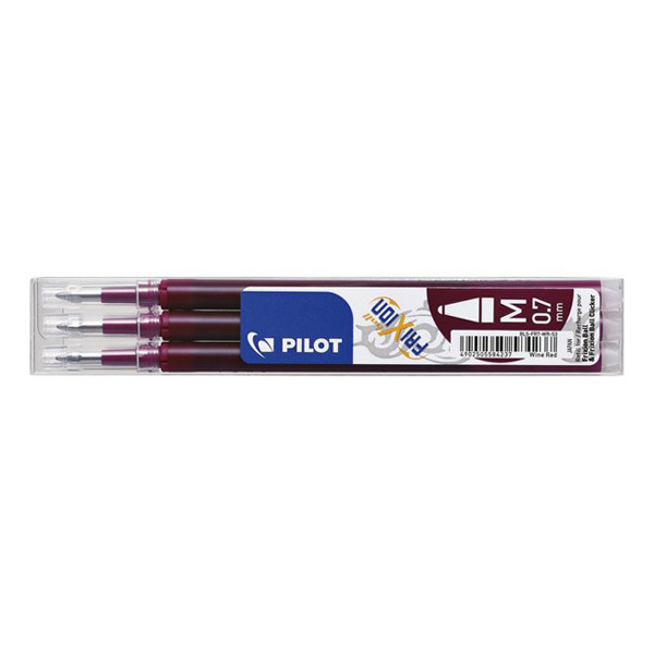 Pilot Frixion Recambio para bolígrafo color vino 3 unidades