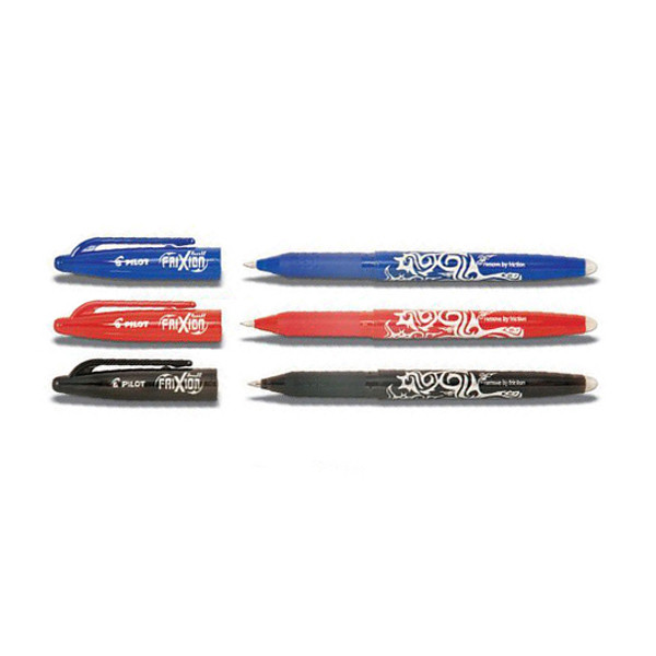Pack 3x Pilot Frixion Bolígrafo (azul, negro y rojo) (0.4mm) 405006 - 1