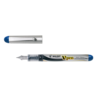 Pilot V-Pen Pluma estilográfica color plata fina (tinta azul) 405499