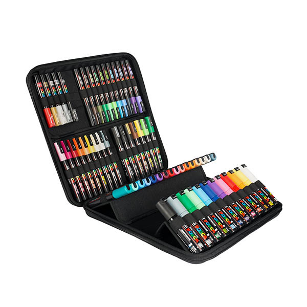 Posca PC-1MC/PC-3M/PC-5M/PC-8K rotuladores acrílicos con estuche (60 unidades) 424486 - 1