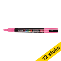 Pack: 12x rotulador de pintura POSCA PC-3M rosa (0,9 - 1,3 mm redondo)