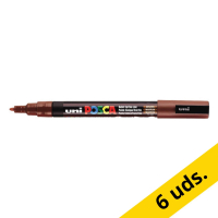 Pack: 6x Rotulador de pintura POSCA PC-3M granate (0,9 - 1,3 mm redondo)