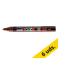 Pack: 6x Rotulador de pintura POSCA PC-5M granate (redondo 1,8 - 2,5 mm)