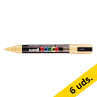 Pack: 6x rotulador de pintura POSCA PC-5M rosa salmón (redondo 1,8 - 2,5 mm)