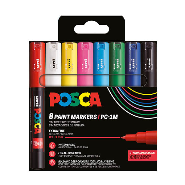 Pack x8: POSCA PC-1MC rotulador (0,7 - 1 mm cónico) 424067 - 1