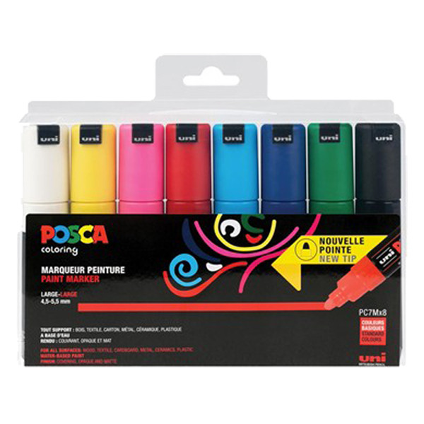 Posca Pack x8: POSCA PC-7M rotulador (4.5 - 5,5 mm redondo) PC7M/8AASS18 424191 - 1