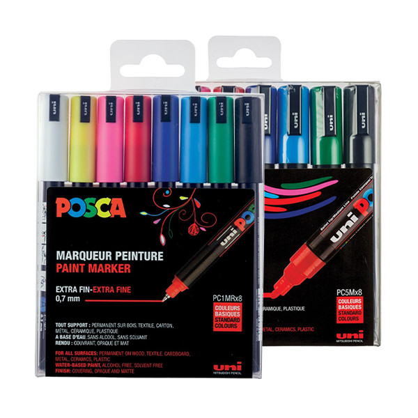 Set de rotuladores acrílicos de pintura POSCA PC-1MR/PC-5M (16 piezas) 424478 - 1