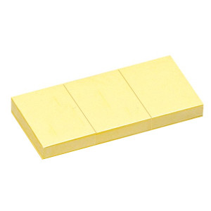 Q-Connect Bloc de Notas amarillas (38x51mm) - 3x100 hojas KF10500 235027 - 1