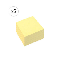 Pack x5: Bloc de Notas amarillas (76x76mm)