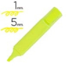Q-Connect Subrayador Amarillo fluorescente de Punta biselada (5mm) KF01111 235052